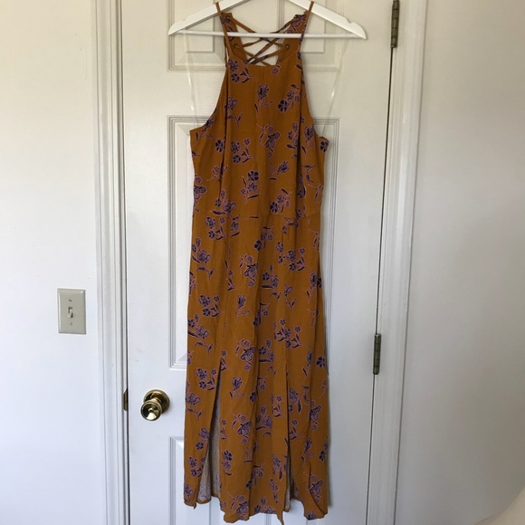 Xhilaration Dresses & Skirts - Xhilaration Yellow Floral Maxi Dress